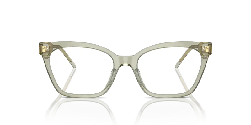 Giorgio Armani Donna AR7257U 6083 Montature da vista Acetato Verde Trasparente Cat Eye Normale miniatura 2