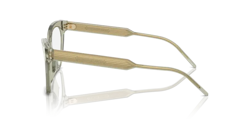 Giorgio Armani Donna AR7257U 6083 Montature da vista Acetato Verde Trasparente Cat Eye Normale miniatura 3