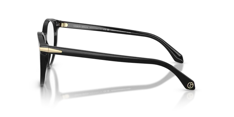 Giorgio Armani Donna AR7279 5875 Montature da vista Acetato Nero Trasparente Rotonda Normale miniatura 3