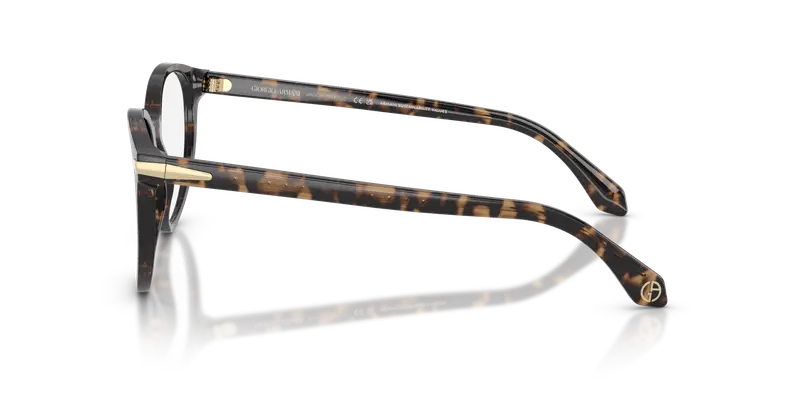 Giorgio Armani Donna AR7279 6235 Montature da vista Acetato Beige Trasparente Rotonda Normale miniatura 3