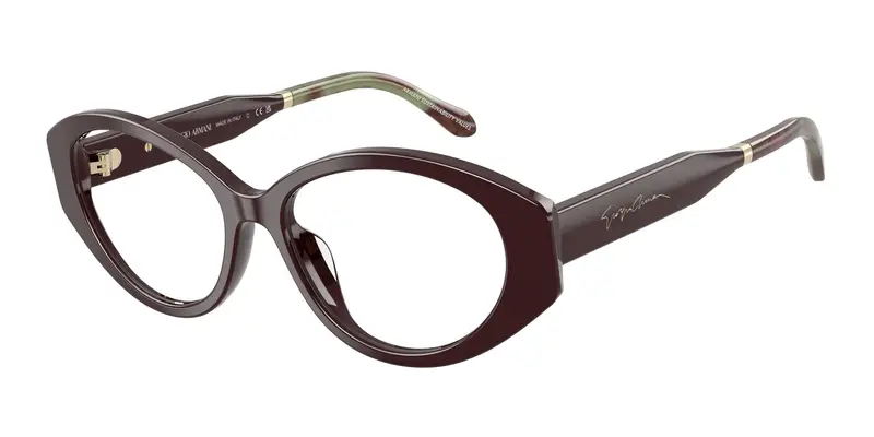 Giorgio Armani Donna AR7281U 6228 Montature da vista Acetato Viola Trasparente Rotonda Normale
