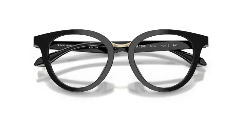 Donna Giorgio Armani AR7289U 5017 Montature da vista Acetato Nero Trasparente Rotonda Normale miniatura 2