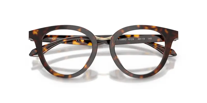 Donna Giorgio Armani AR7289U 6124 Montature da vista Acetato Tartaruga Trasparente Rotonda Normale miniatura 2