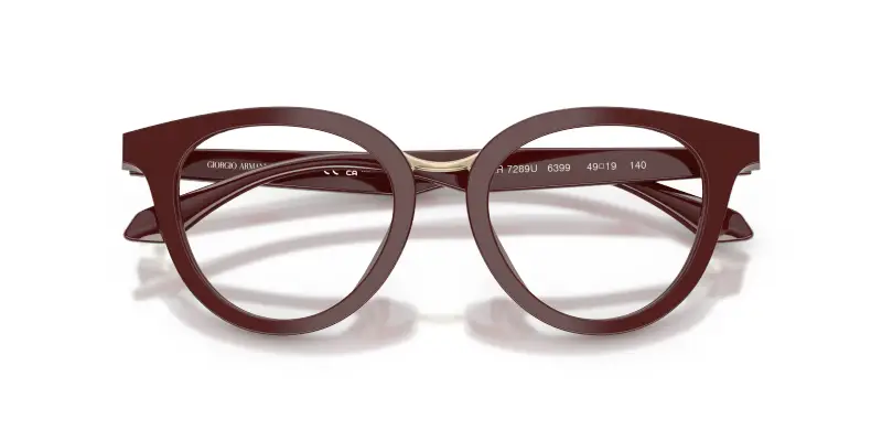 Donna Giorgio Armani AR7289U 6399 Montature da vista Acetato Viola Trasparente Rotonda Normale miniatura 2