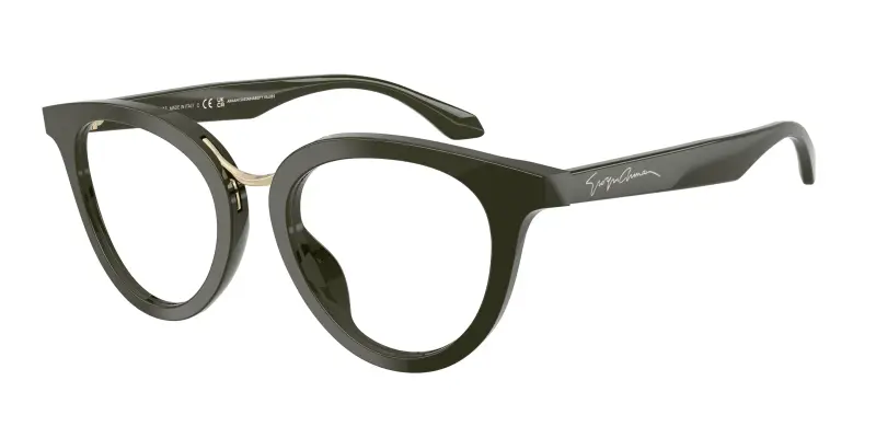 Donna Giorgio Armani AR7289U 6400 Montature da vista Acetato Verde Trasparente Rotonda Normale