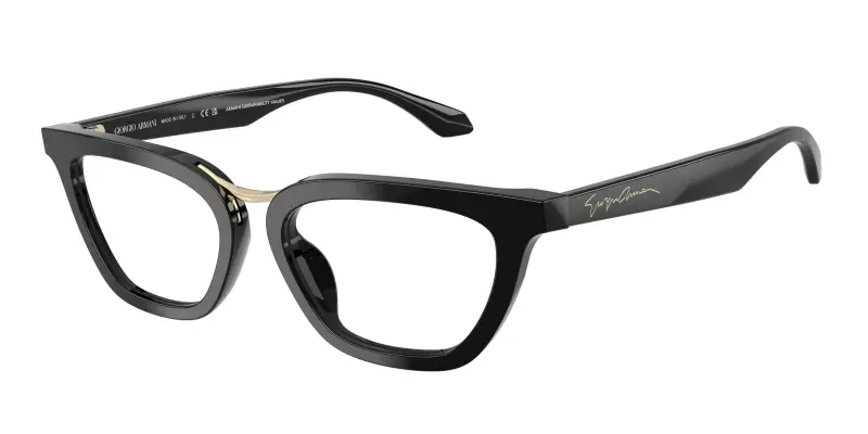 Donna Giorgio Armani AR7290U 5017 Montature da vista Acetato Nero Trasparente Farfalla Normale