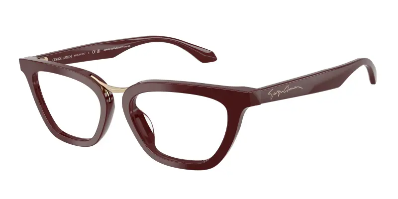 Donna Giorgio Armani AR7290U 6397 Montature da vista Acetato Viola Trasparente Farfalla Normale