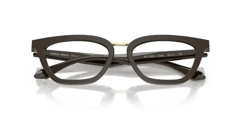 Donna Giorgio Armani AR7290U 6398 Montature da vista Acetato Marrone Trasparente Farfalla Normale miniatura 2