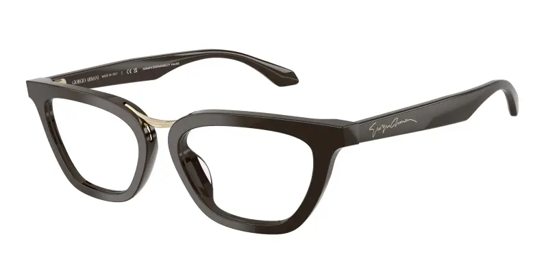 Donna Giorgio Armani AR7290U 6398 Montature da vista Acetato Marrone Trasparente Farfalla Normale