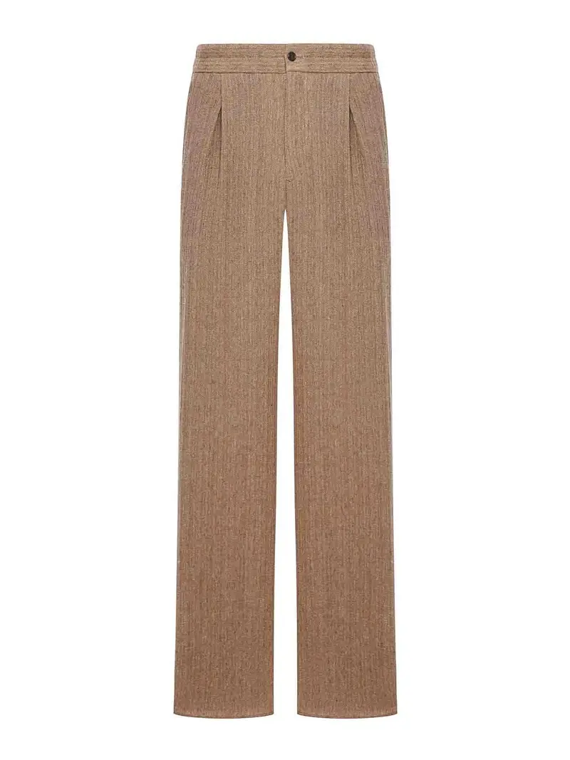 Pantaloni Monoplissettati Rosa