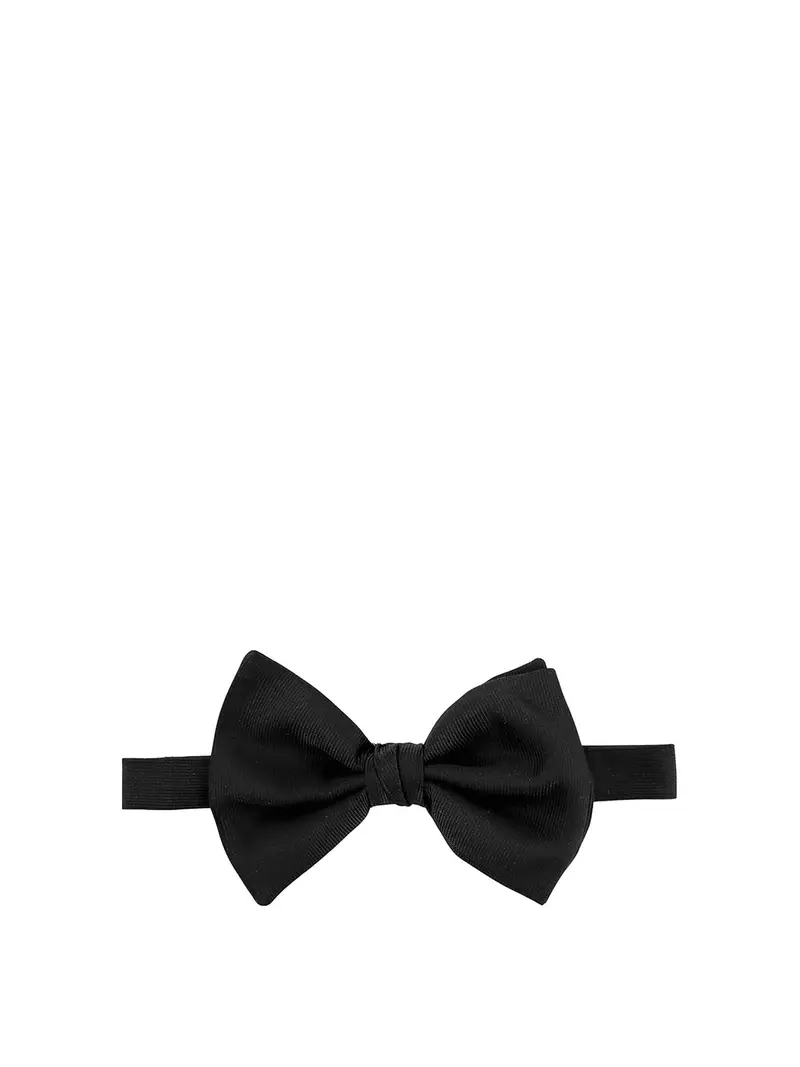 Papillon in seta Nero