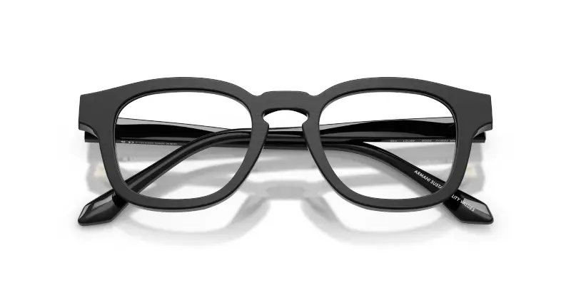 Unisex Giorgio Armani AR7291U 5009 Montature da vista Acetato Nero Trasparente Pillow Normale miniatura 2