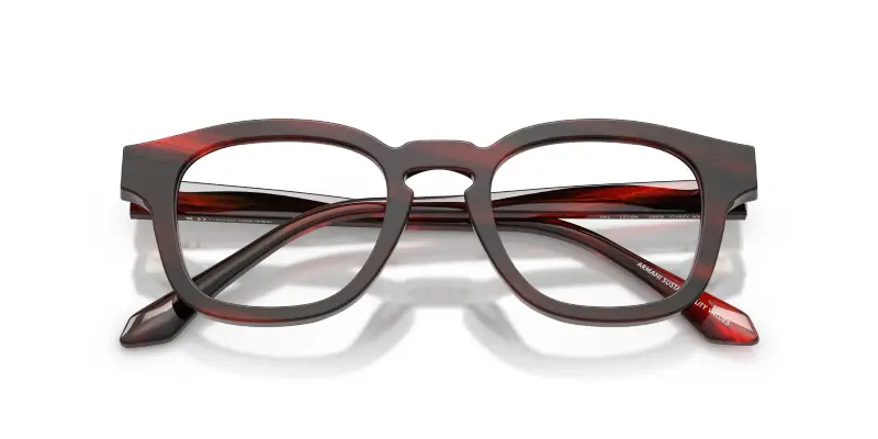 Unisex Giorgio Armani AR7291U 6392 Montature da vista Acetato Rosso Trasparente Pillow Normale miniatura 2