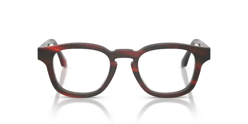 Unisex Giorgio Armani AR7291U 6392 Montature da vista Acetato Rosso Trasparente Pillow Normale miniatura 3