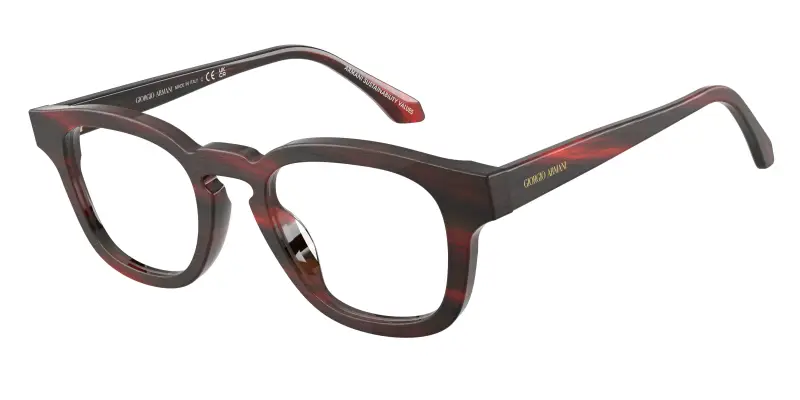 Unisex Giorgio Armani AR7291U 6392 Montature da vista Acetato Rosso Trasparente Pillow Normale