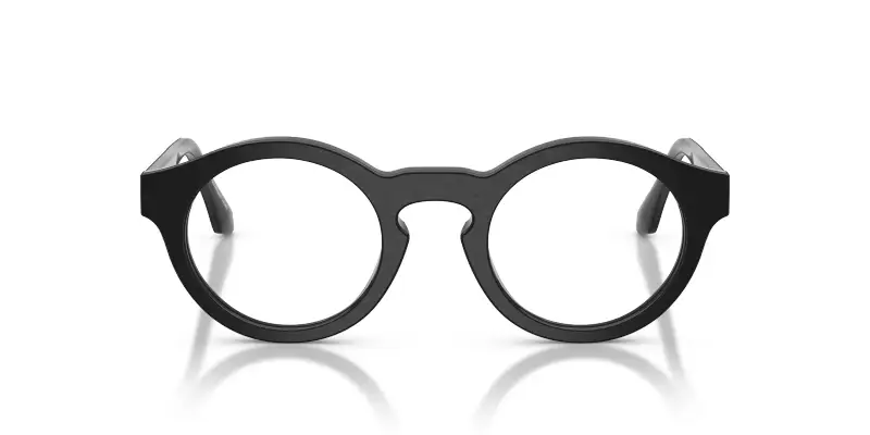 Unisex Giorgio Armani AR7292U 5009 Montature da vista Acetato Nero Trasparente Pantos Normale miniatura 3