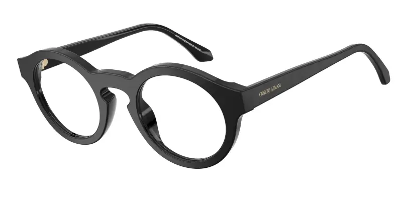 Unisex Giorgio Armani AR7292U 5009 Montature da vista Acetato Nero Trasparente Pantos Normale