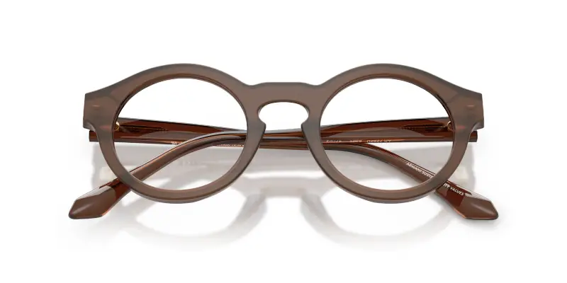 Unisex Giorgio Armani AR7292U 6394 Montature da vista Acetato Marrone Trasparente Pantos Normale miniatura 2