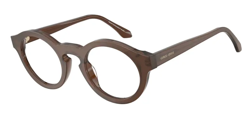 Unisex Giorgio Armani AR7292U 6394 Montature da vista Acetato Marrone Trasparente Pantos Normale