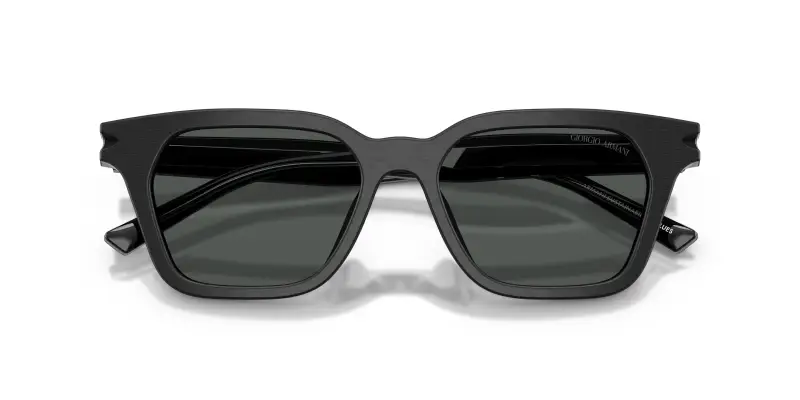 Unisex Giorgio Armani AR8251U 500987 Occhiali da sole Acetato Nero Grigio Pillow Normale miniatura 2