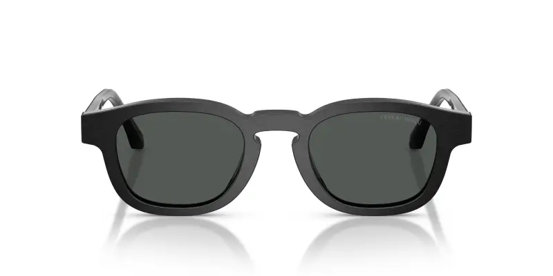 Unisex Giorgio Armani AR8254U 500987 Occhiali da sole Acetato Nero Grigio Pillow Normale miniatura 3