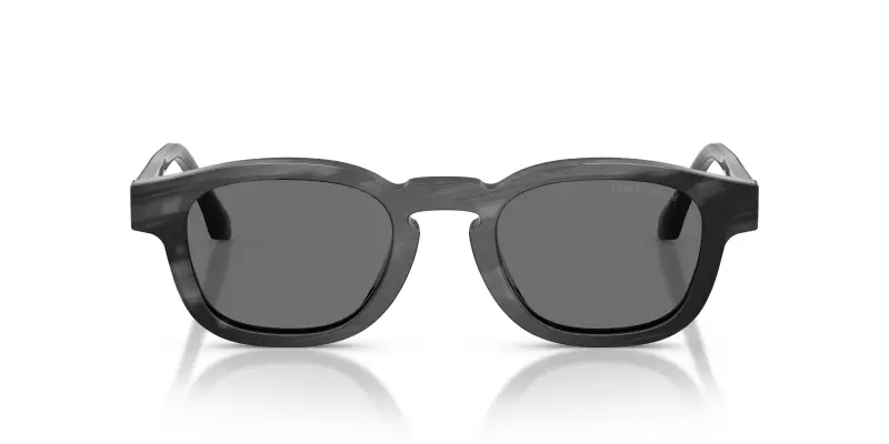 Unisex Giorgio Armani AR8254U 639387 Occhiali da sole Acetato Tartaruga Grigio Pillow Normale miniatura 3