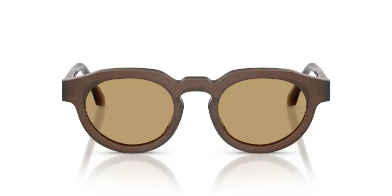 Unisex Giorgio Armani AR8255U 639473 Occhiali da sole Acetato Marrone Marrone Rotonda Normale miniatura 3