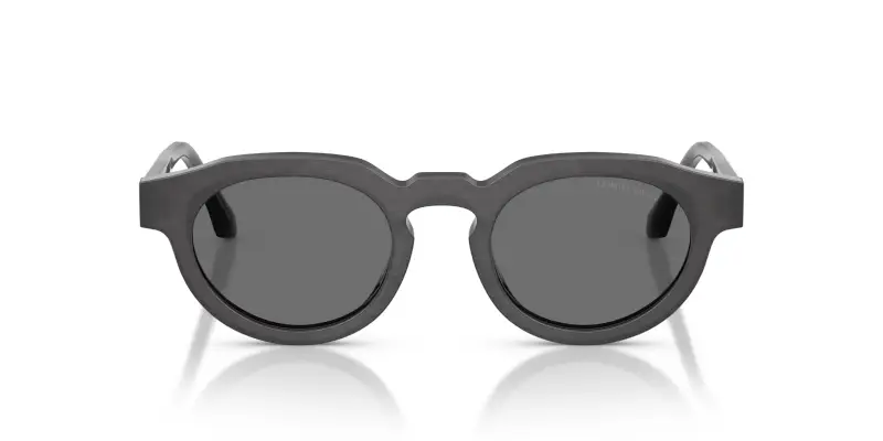 Unisex Giorgio Armani AR8255U 639587 Occhiali da sole Acetato Tartaruga Grigio Rotonda Normale miniatura 3