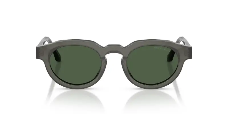 Unisex Giorgio Armani AR8255U 639671 Occhiali da sole Acetato Verde Verde Rotonda Normale miniatura 3
