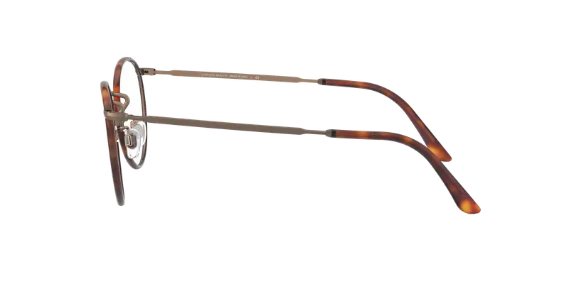 Giorgio Armani Uomo AR 112MJ 3259 Montature da vista Metallo Marrone Trasparente Rotonda Normale miniatura 2