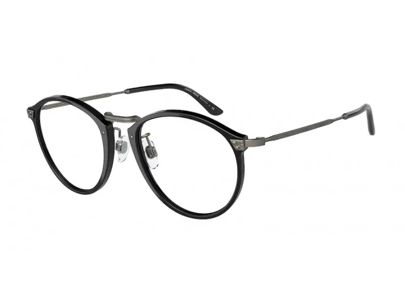 Giorgio Armani Uomo AR 318M  5001 Montature da vista Acetato Nero Trasparente Pantos Normale