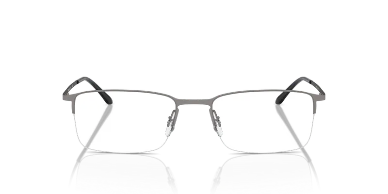 Giorgio Armani Uomo AR5010 3003 Montature da vista Acciaio Grigio Trasparente Squadrata Normale miniatura 2