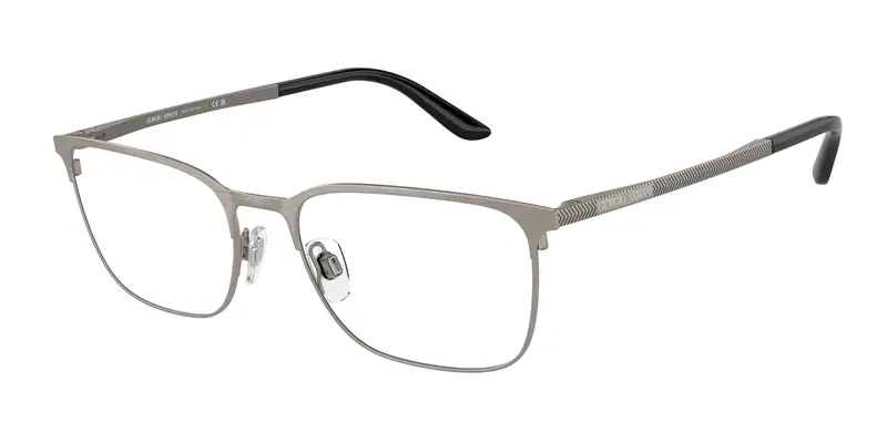 Giorgio Armani Uomo AR5054  3259 Montature da vista Metallo Grigio Trasparente Squadrata Normale