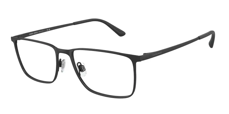 Giorgio Armani Uomo AR5080 3001 Montature da vista Metallo Nero Trasparente Squadrata Normale