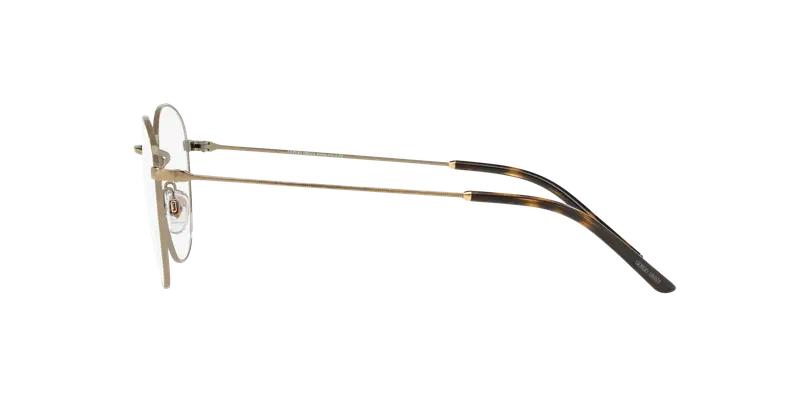 Giorgio Armani Uomo AR5082 3198 Montature da vista Acciaio Oro Trasparente Rotonda Normale miniatura 2