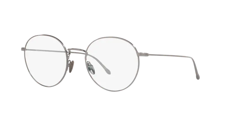 Giorgio Armani Uomo AR5095 3010 Montature da vista Metallo Grigio Trasparente Rotonda Normale