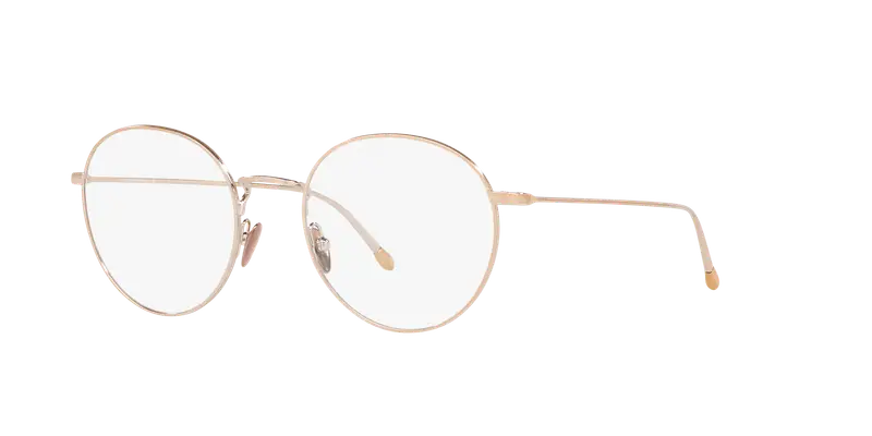 Giorgio Armani Uomo AR5095 3011 Montature da vista Metallo Marrone Trasparente Rotonda Normale