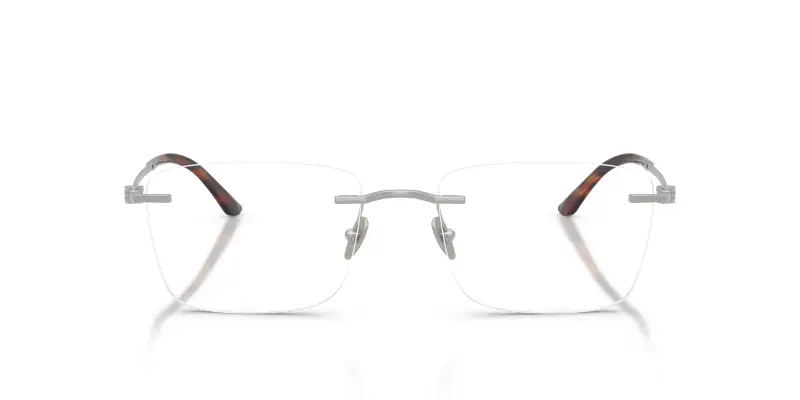 Uomo AR5124 3045 Montature da vista Metallo Argento Trasparente Squadrata Normale miniatura 3