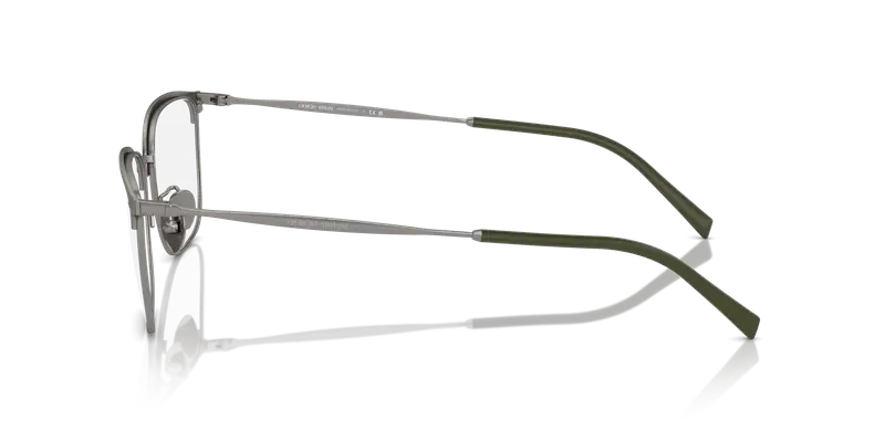 Giorgio Armani Uomo AR5143 3376 Montature da vista Acciaio Grigio Trasparente Squadrata Normale miniatura 3