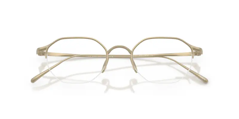 Uomo AR5157T 3410 Montature da vista Titanio Oro Trasparente Pillow Normale miniatura 2