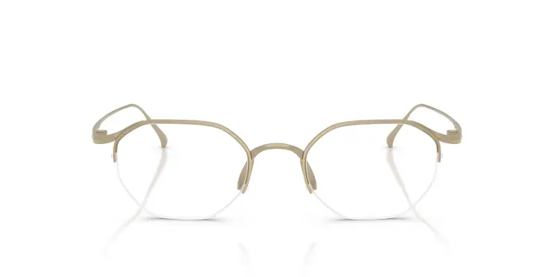 Uomo AR5157T 3410 Montature da vista Titanio Oro Trasparente Pillow Normale miniatura 3