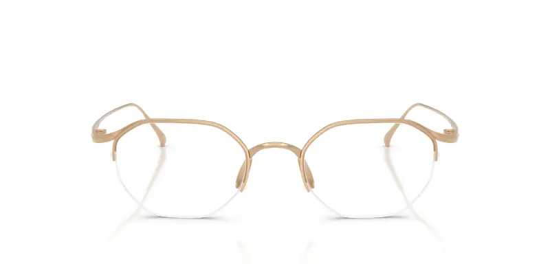 Uomo AR5157T 3411 Montature da vista Titanio Oro Trasparente Pillow Normale miniatura 3