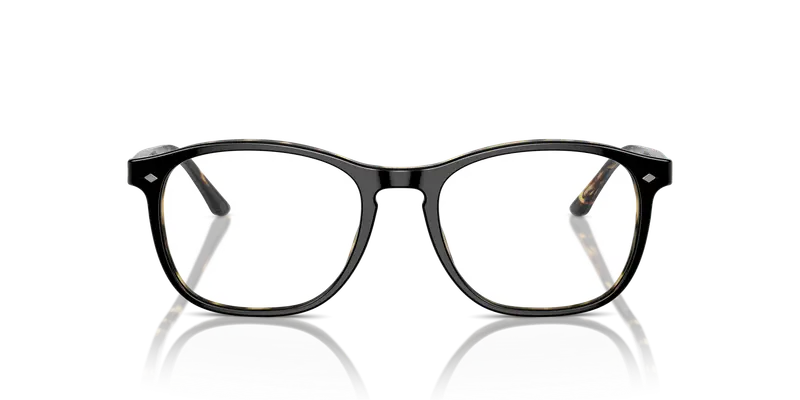 Giorgio Armani Uomo AR7003 6127 Montature da vista Acetato Nero Trasparente Squadrata Normale miniatura 2