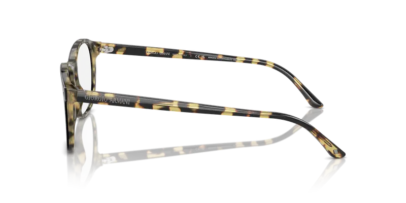 Giorgio Armani Uomo AR7003 6127 Montature da vista Acetato Nero Trasparente Squadrata Normale miniatura 3