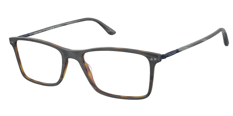 Giorgio Armani Uomo AR7037 5570 Montature da vista Acetato Grigio Trasparente Squadrata Normale