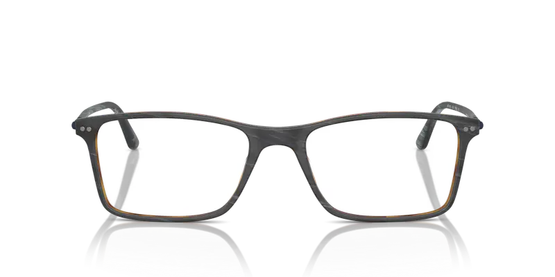Giorgio Armani Uomo AR7037 5570 Montature da vista Acetato Grigio Trasparente Squadrata Normale miniatura 2