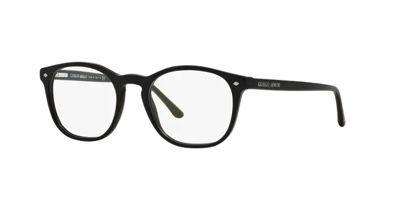 Giorgio Armani Uomo AR7074 5042 Montature da vista Acetato Nero Trasparente Pantos Normale
