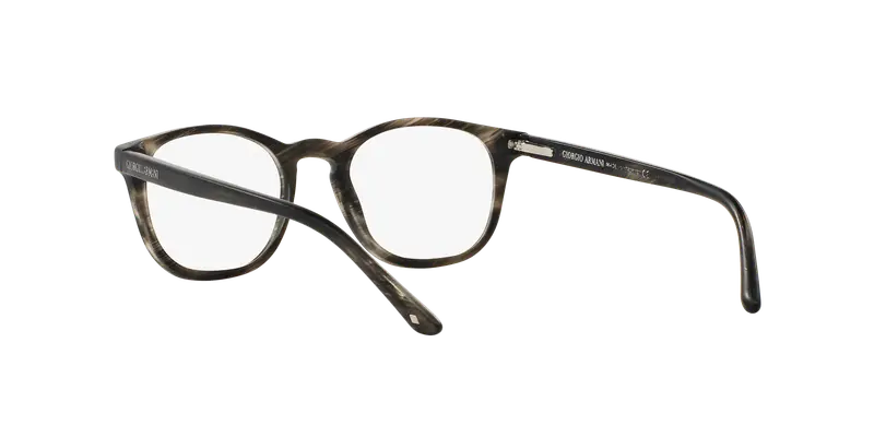 Giorgio Armani Uomo AR7074 5403 Montature da vista Acetato Grigio Trasparente Pantos Normale miniatura 3