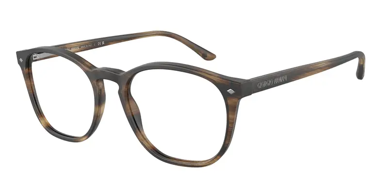 Giorgio Armani Uomo AR7074 5405 Montature da vista Acetato Marrone Trasparente Pantos Normale