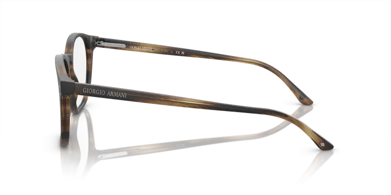 Giorgio Armani Uomo AR7074 5405 Montature da vista Acetato Marrone Trasparente Pantos Normale miniatura 3